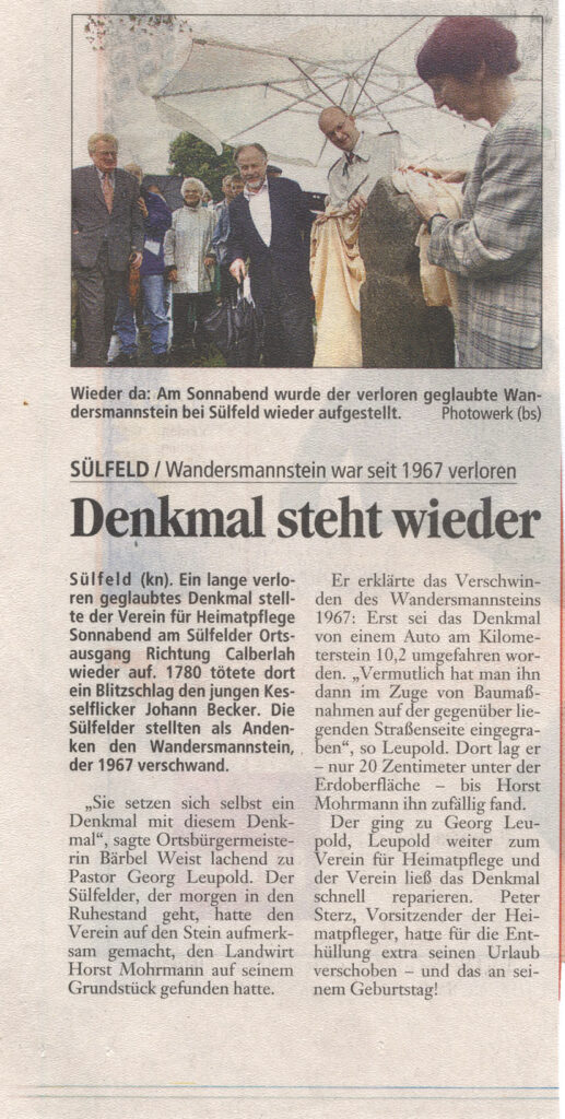 Wandermannstein Artikel 3