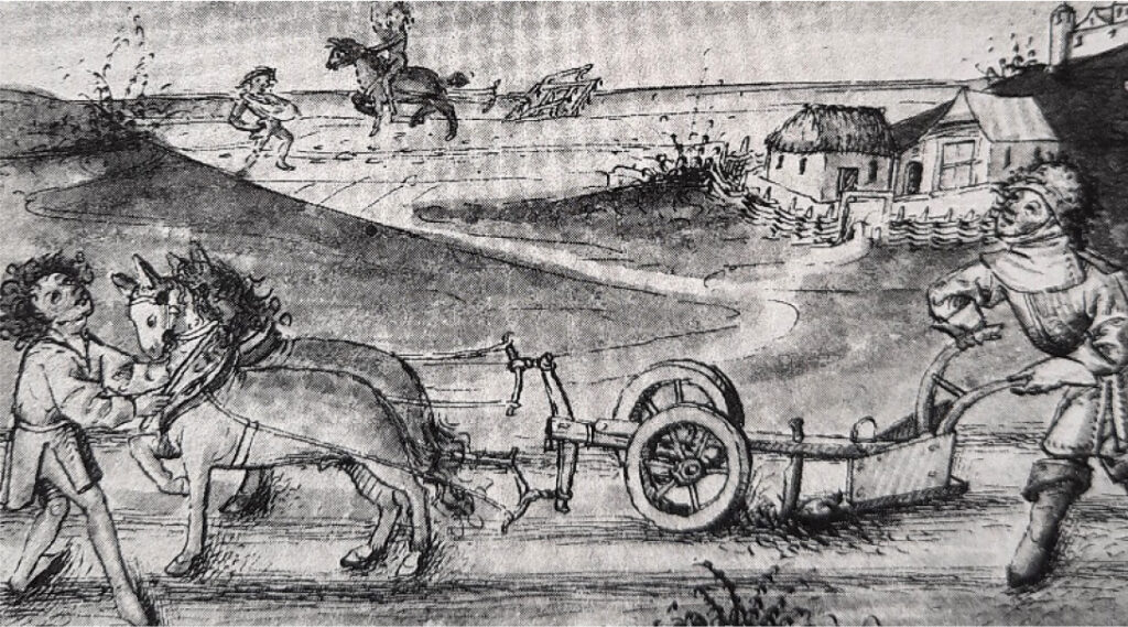 Holzschnitt Albrecht Dürers - Mittelalterlicher Pflug