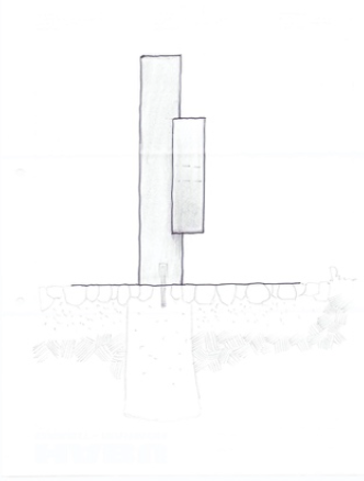 Skizze Seite Wassermühle Mörse